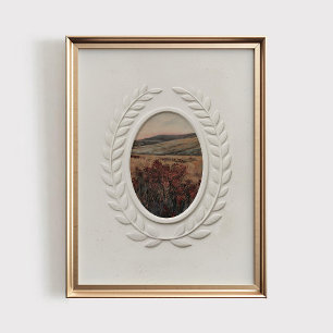 Affiche Gravure de paysage ancien et nostalgique, IMPRIMAB