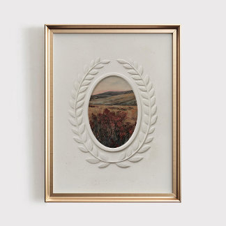 Affiche Gravure de paysage ancien et nostalgique, IMPRIMAB