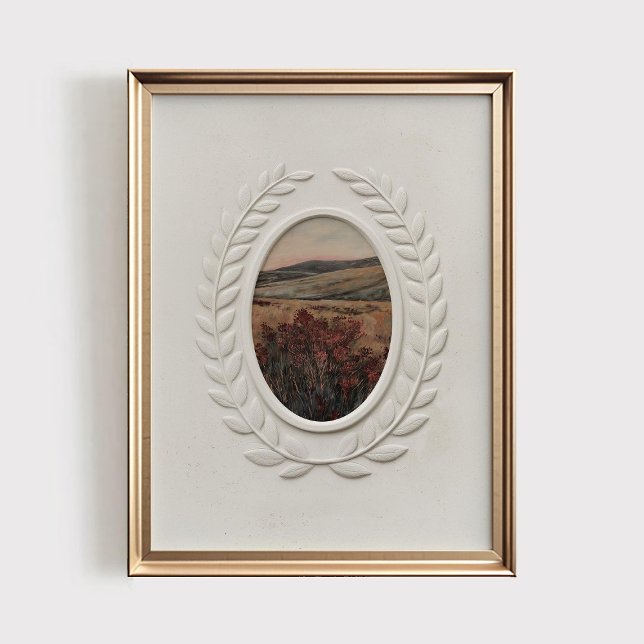 Affiche Gravure de paysage ancien et nostalgique, IMPRIMAB (Créateur téléchargé)