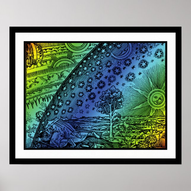 Affiche Gravure Flammarion Ciel et Terre (Devant)