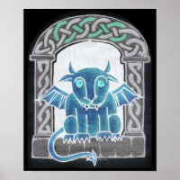 Gravure négative de Gargoyle celtique