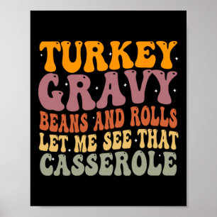 Affiche Gravy de dinde haricots et petits pains laissez-mo