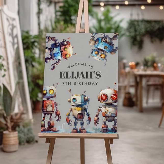 Affiche Gray Robots Tech Générateur d'engrenages Signal de (Créateur téléchargé)