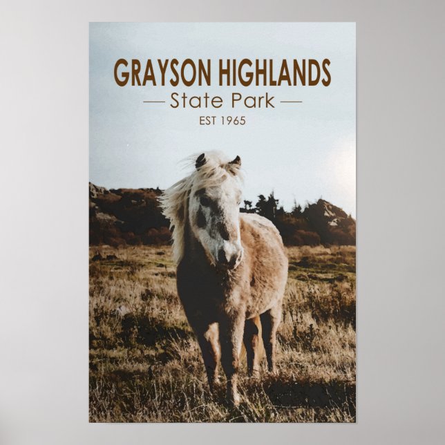 Affiche Grayson Highlands State Park Virginia Watercolor (Devant)
