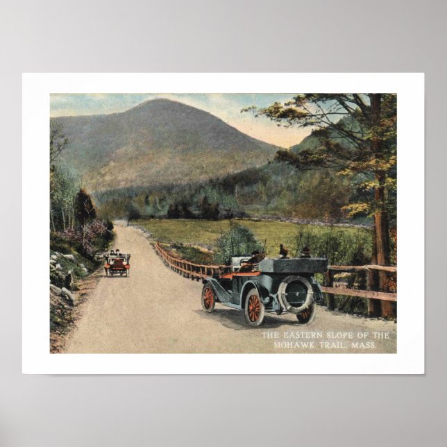 Affiche Great Barrington MA, Mohawk Trail, 1915 Vintage (Devant)