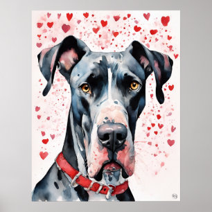 Affiche Great Dane - Art Chien Imprimer