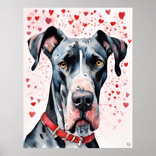 Affiche Great Dane - Art Chien Imprimer (Devant)