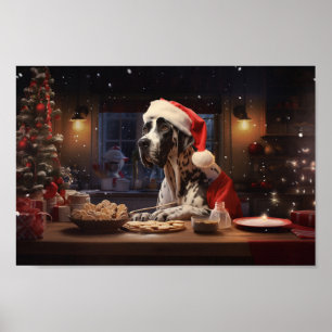 Affiche Great Dane Christmas Cookies Holiday