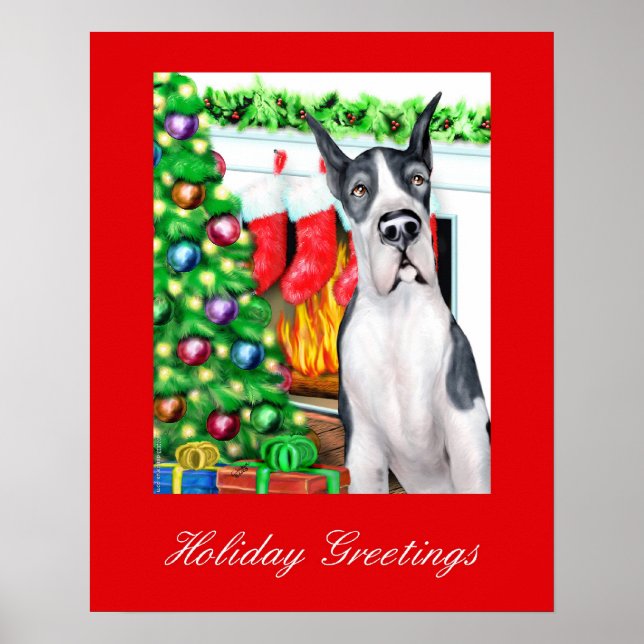 Affiche Great Dane Stockings Mantle (Devant)