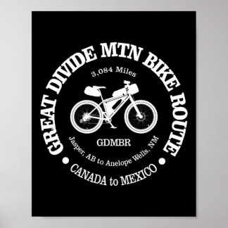 Affiche Great Divide Mountain Bike Route Funny Canada To M