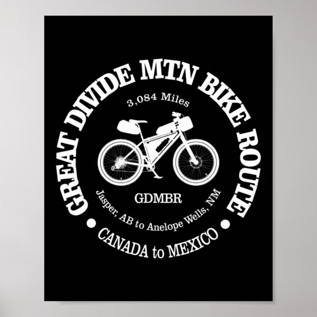 Affiche Great Divide Mountain Bike Route Funny Canada To M (Devant)