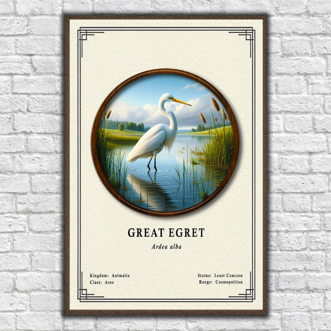 Affiche Great Egret Zoology Series (Créateur téléchargé)