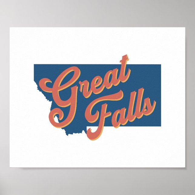 Affiche Great Falls, état du Montana (Devant)