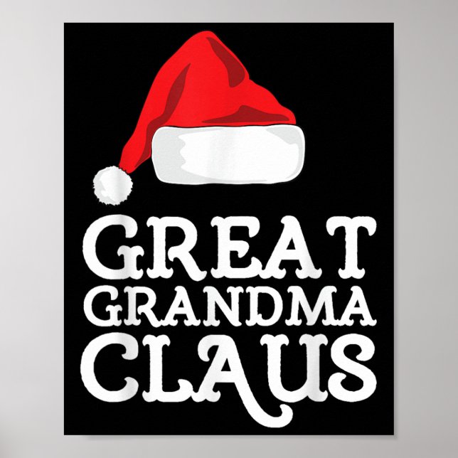 Affiche Great Grandma Claus Christmas Santa's Hat Pajama F (Devant)