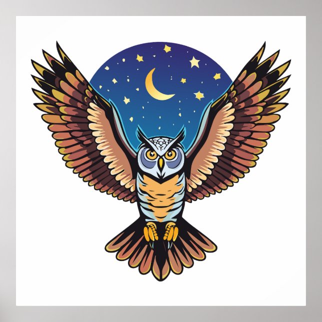 Affiche Great Horned owl (Devant)