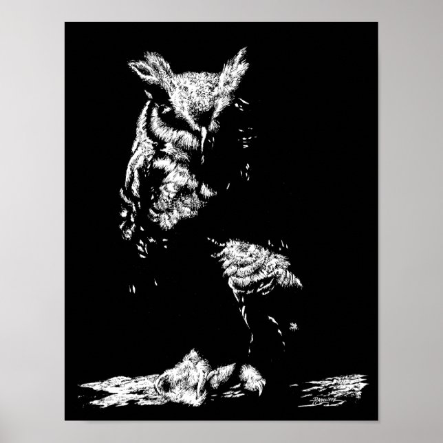 Affiche Great Horned Owl (Devant)