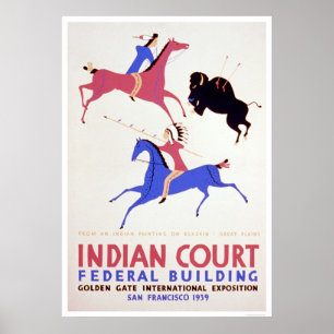 Affiche Great Plains Indian 1939 WPA