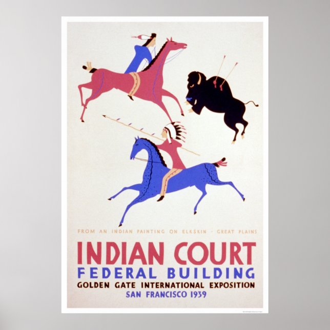 Affiche Great Plains Indian 1939 WPA (Devant)