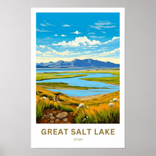 Affiche Great Salt Lake Utah Travel Imprimer