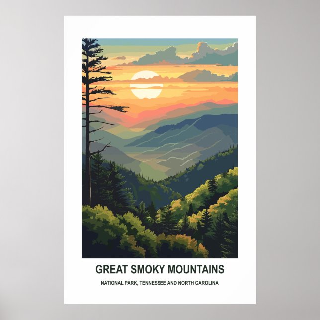 Affiche Great Smoky Mountains National Park Tennessee USA (Devant)