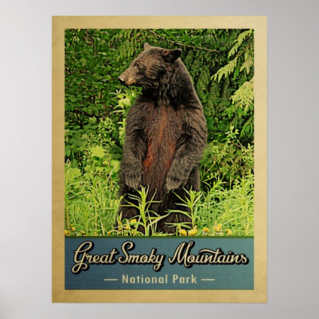 Affiche Great Smoky Mountains Parc national Ours (Devant)