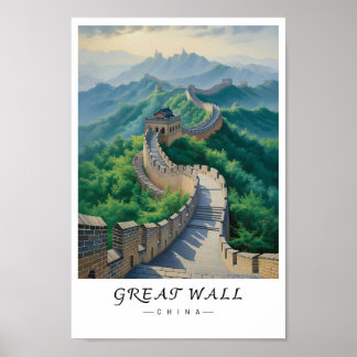 Affiche Great Wall of China Wall Art, Asian Landmark 