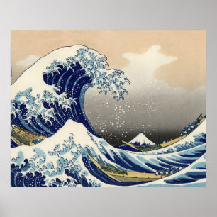 Affiche Great Wave Kanagawa Japanese Painting