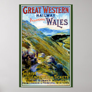 Affiche Great Western Railway to Wales