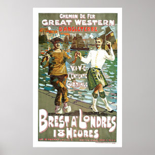 Affiche Great Western Railway Vintage voyage Art