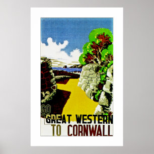 Affiche Great Western to Cornwall