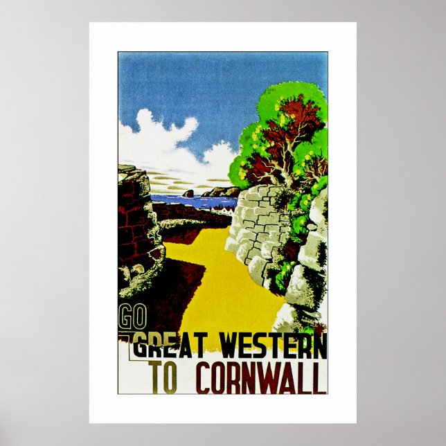 Affiche Great Western to Cornwall (Devant)