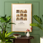 Affiche Greatest Mum multi photo élégant<br><div class="desc">Famille maman script personnalisé élégant multi photo crème coeur naturel anniversaire,  Noël,  mère jour décoration maison cadeau</div>
