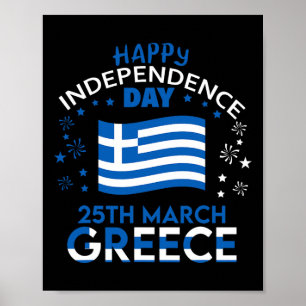 Affiche Grèce 203e Fête de l'Indépendance Grecque Grèce F