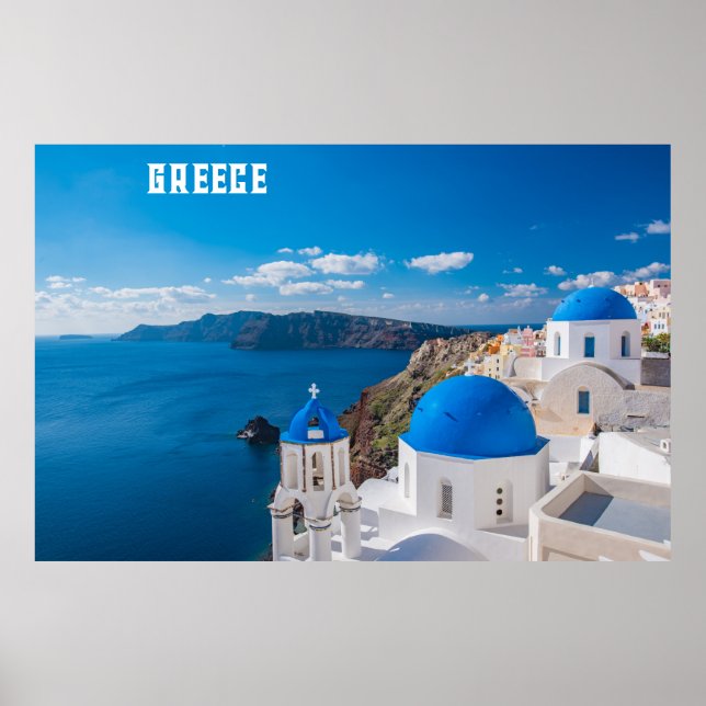Affiche Grèce bleue (Devant)