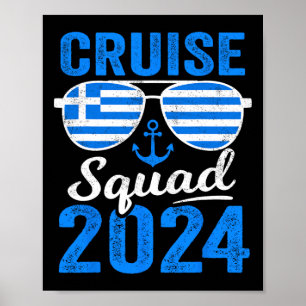 Affiche Grèce Cruise Squad 2025 Matching Family Group Gre