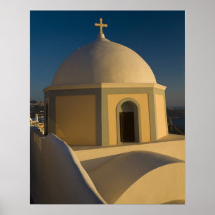 Affiche Grèce et île grecque Santorin ville de 2
