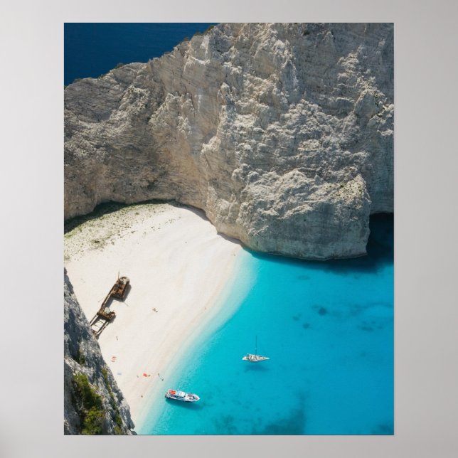 Affiche GRÈCE, Îles ioniennes, ZAKYNTHOS, ÉPAVE (Devant)