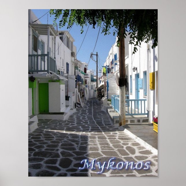 Affiche Grèce - Mykonos - Chora - (Devant)