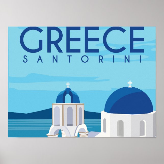 Affiche Grèce Santorin (Devant)