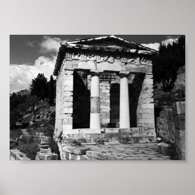 Affiche Grèce vintage Delphi Athéna Trésorerie (Devant)