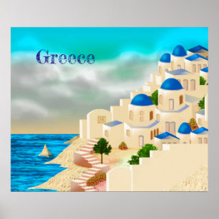 Affiche Grèce Voyage