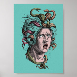 Affiche Greek mythology Medusa's bad hair day