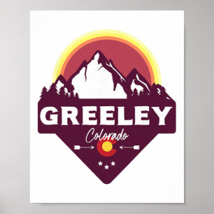 Affiche Greeley Colorado Co Montagnes Rocheuses Randonnée