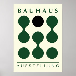 Affiche Green Bauhaus print, printable green Bauhaus wall