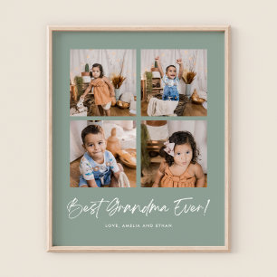 Affiche Green Best Grandma Ever Quatre Photo