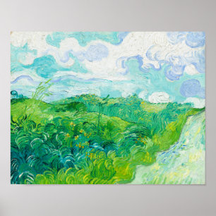 Affiche Green Blé Fields, Auvers, 1890 par van Gogh