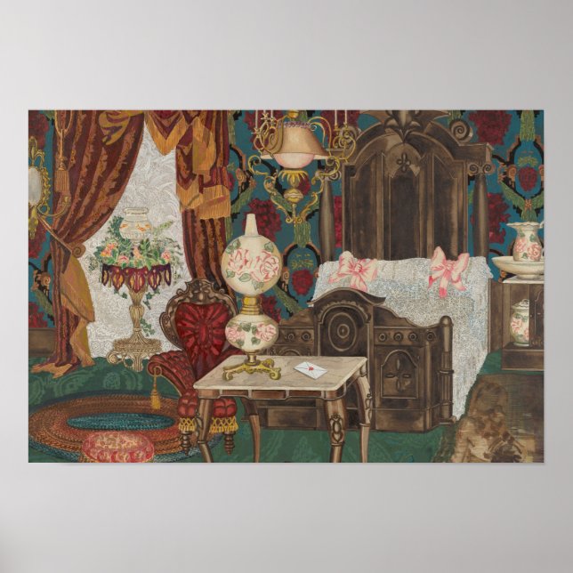 Affiche Green. Chambre de style victorien d'origine (Devant)