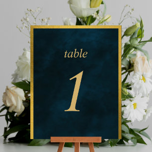 Affiche Green Emerald Gold Fairy Tale Numéro de table Cute