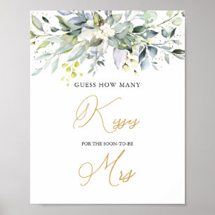 Affiche Green Eucalyptus Devinez Combien De Baisers Jeu Po