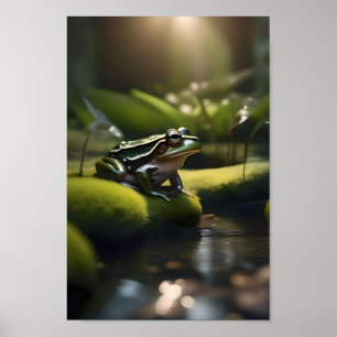 Affiche Green Frog Forest Life,